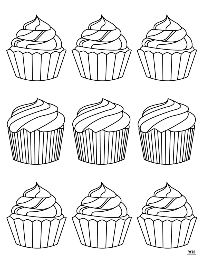 Printable Cupcake Coloring Pages