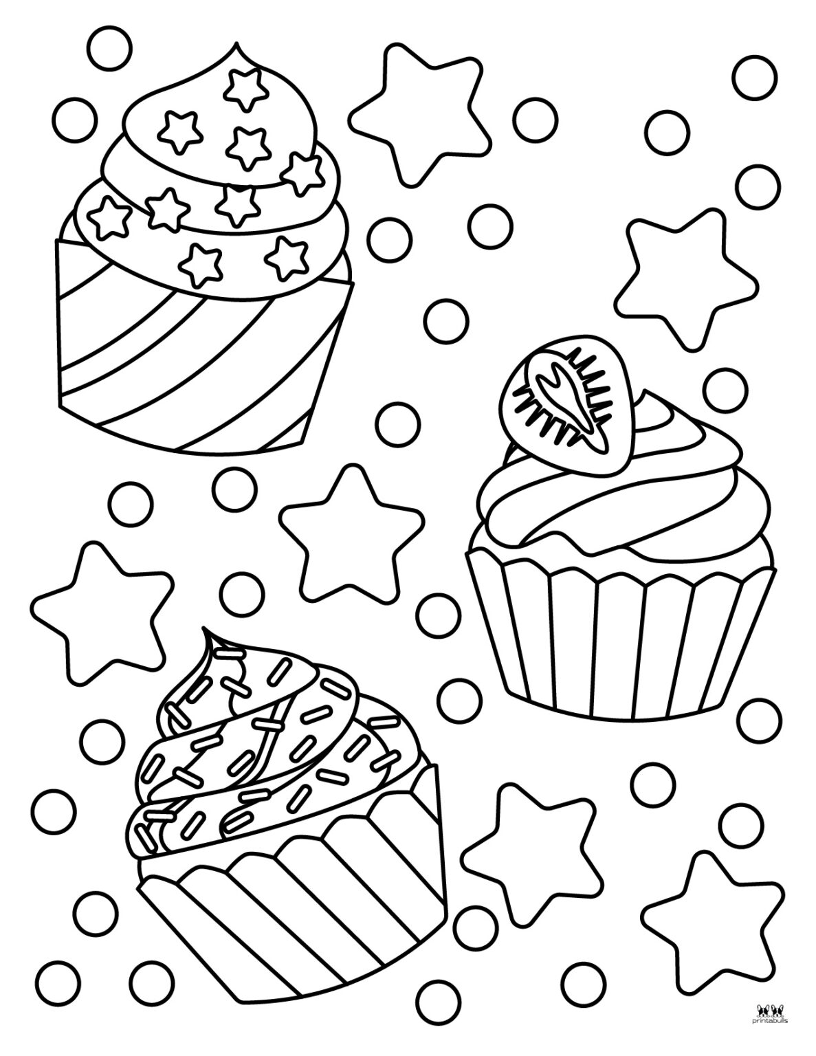 Cupcake Coloring Pages 25 FREE Printables Printabulls