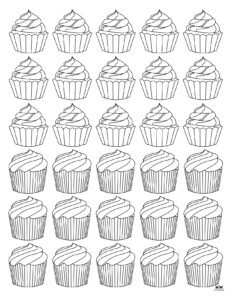 Cupcake Coloring Pages - 25 FREE Printables | Printabulls