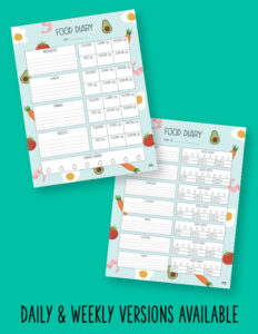 Food Journals - 36 FREE Printables | Printabulls