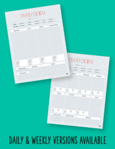Food Journals - 36 FREE Printables | Printabulls