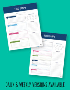 Food Journals - 36 FREE Printables | Printabulls