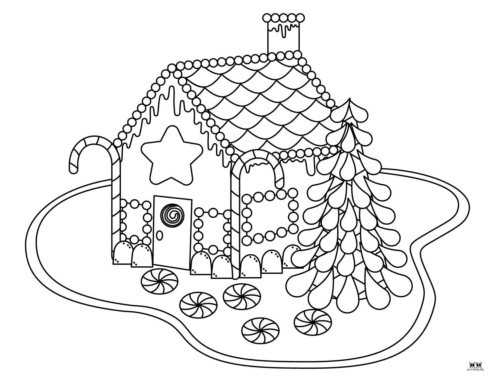 Gingerbread House Coloring Pages 25 FREE Pages Printabulls