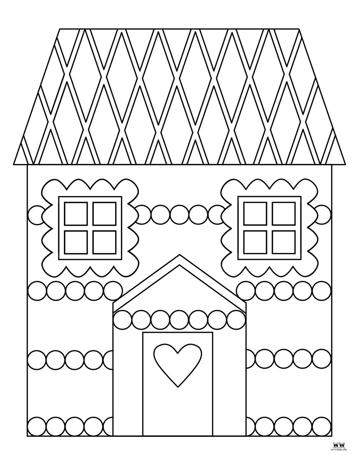 Gingerbread House Coloring Pages 25 FREE Pages Printabulls