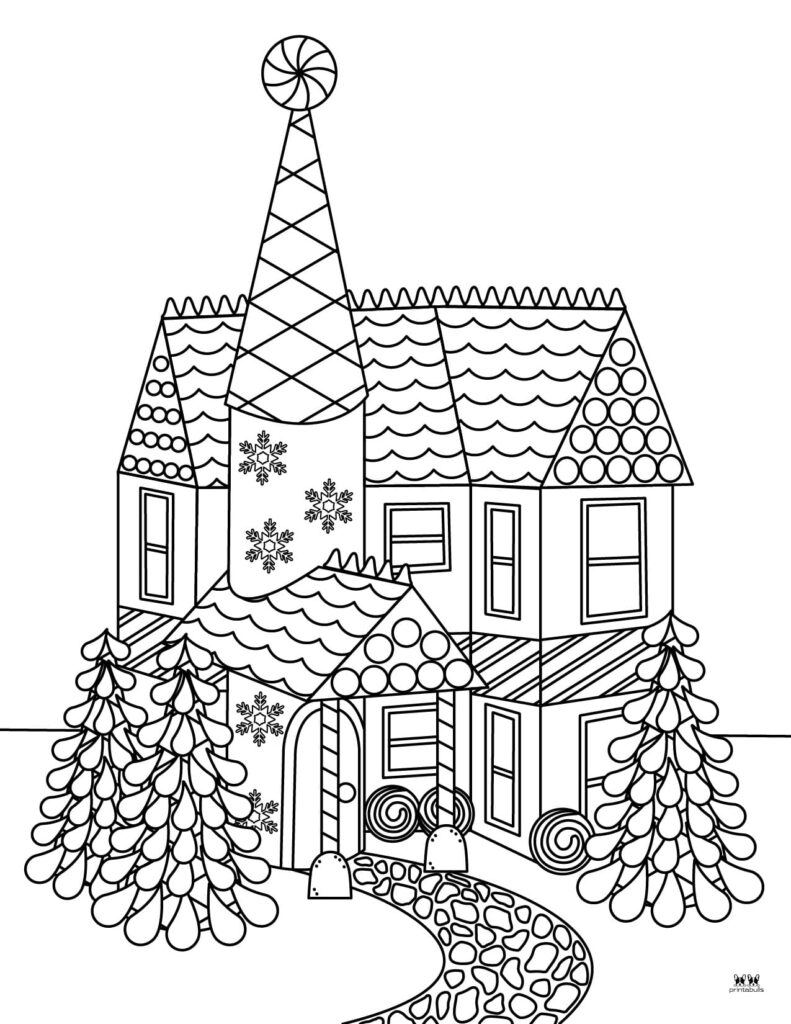 Printable-Gingerbread-House-Coloring-Page-4