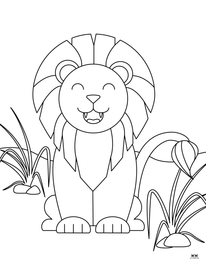 valentine coloring pages lion