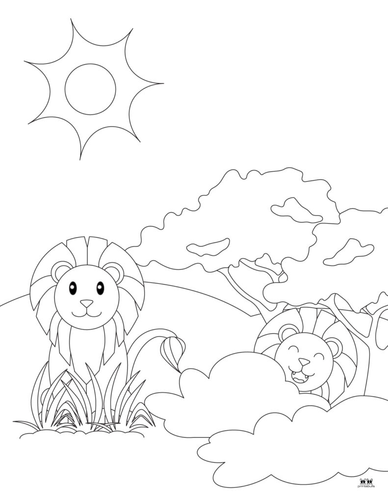 valentine coloring pages lion