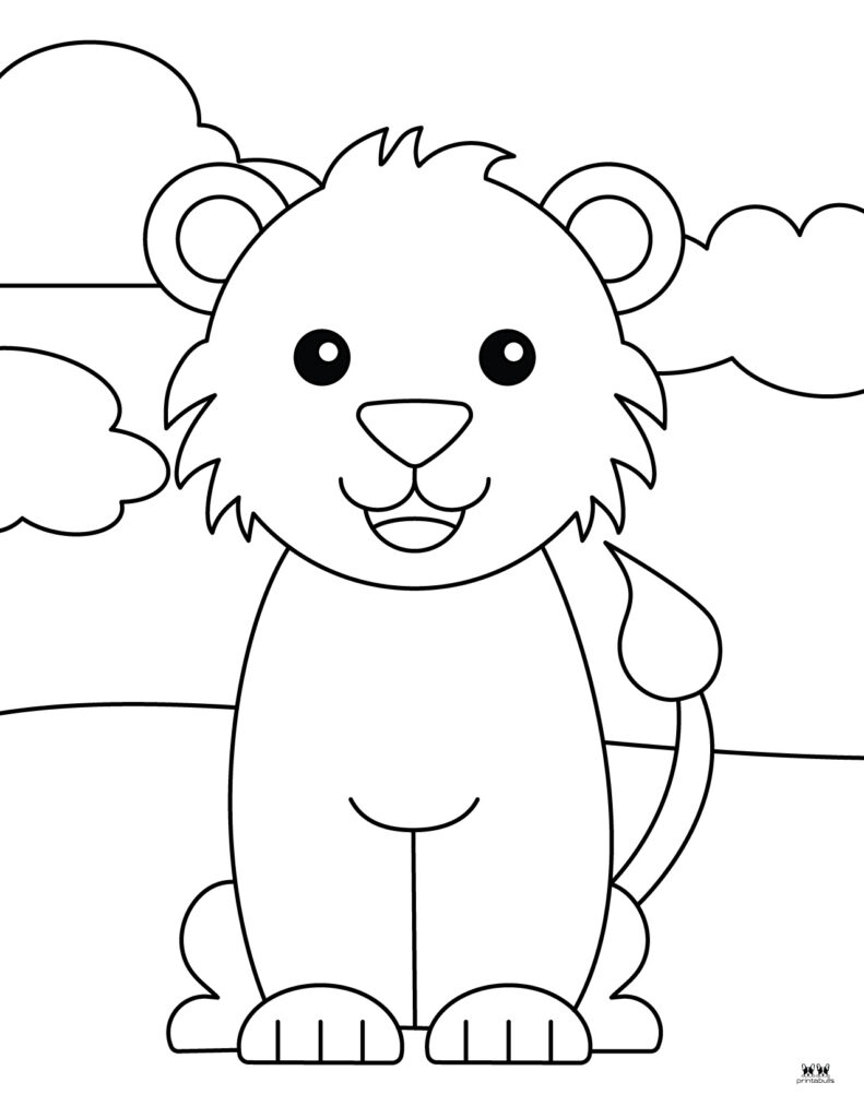 valentine coloring pages lion