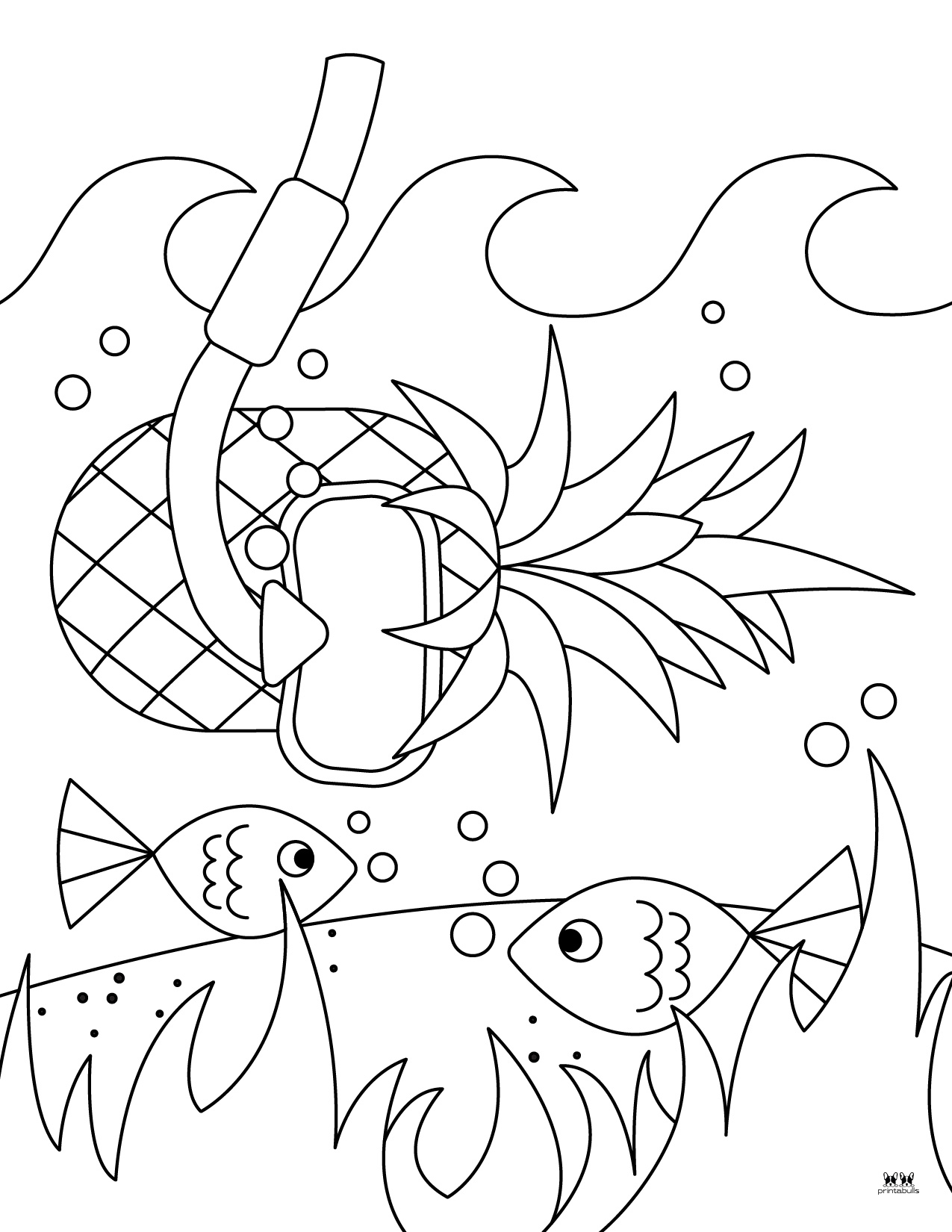 Pineapple Coloring Pages - 25 FREE Pages | Printabulls