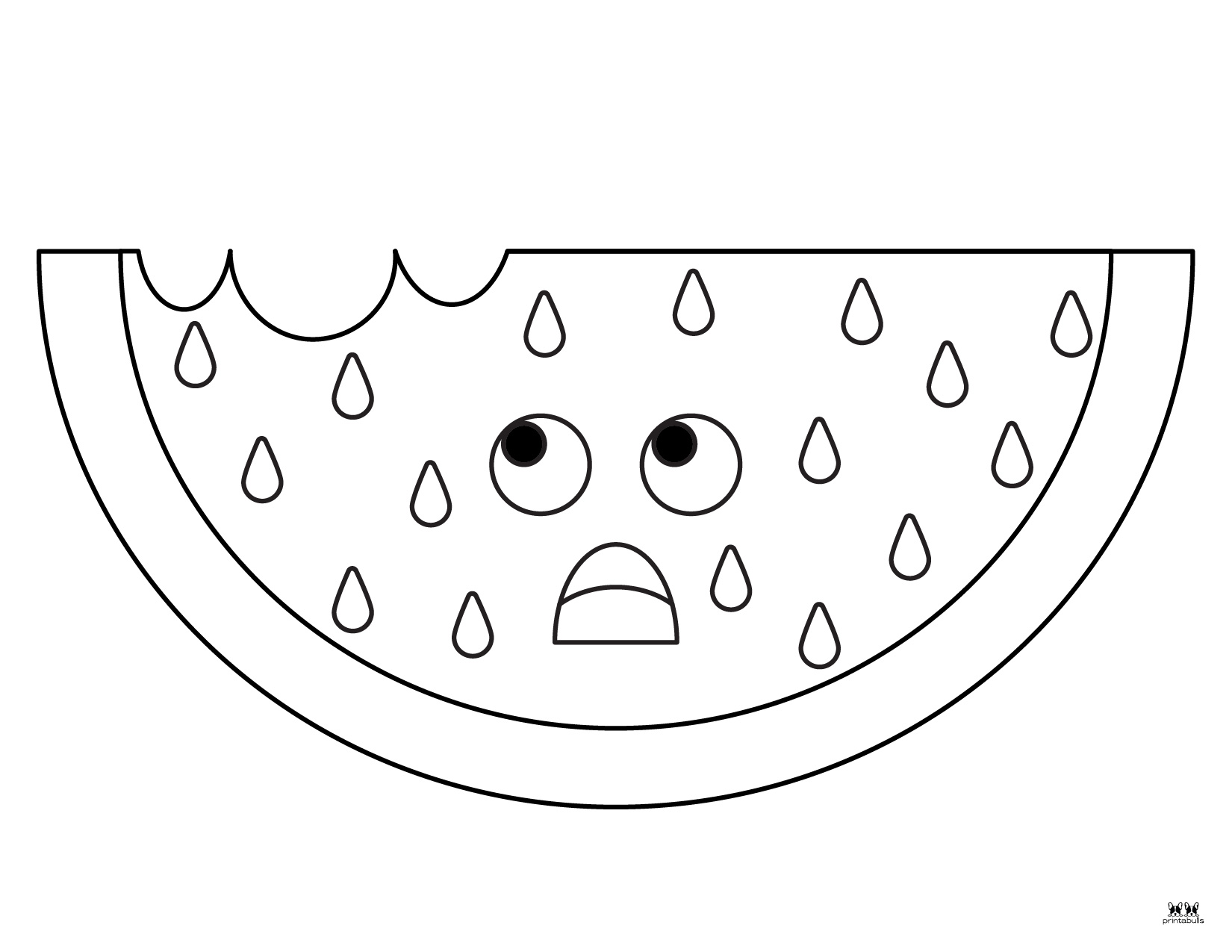 Watermelon Coloring Page Free Printable - Printable Watermelon Coloring Page 8 