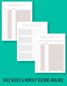 Weight Loss Trackers - 29 FREE Printables | Printabulls