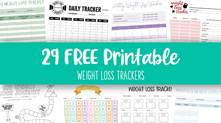 Weight Loss Trackers - 29 FREE Printables | Printabulls