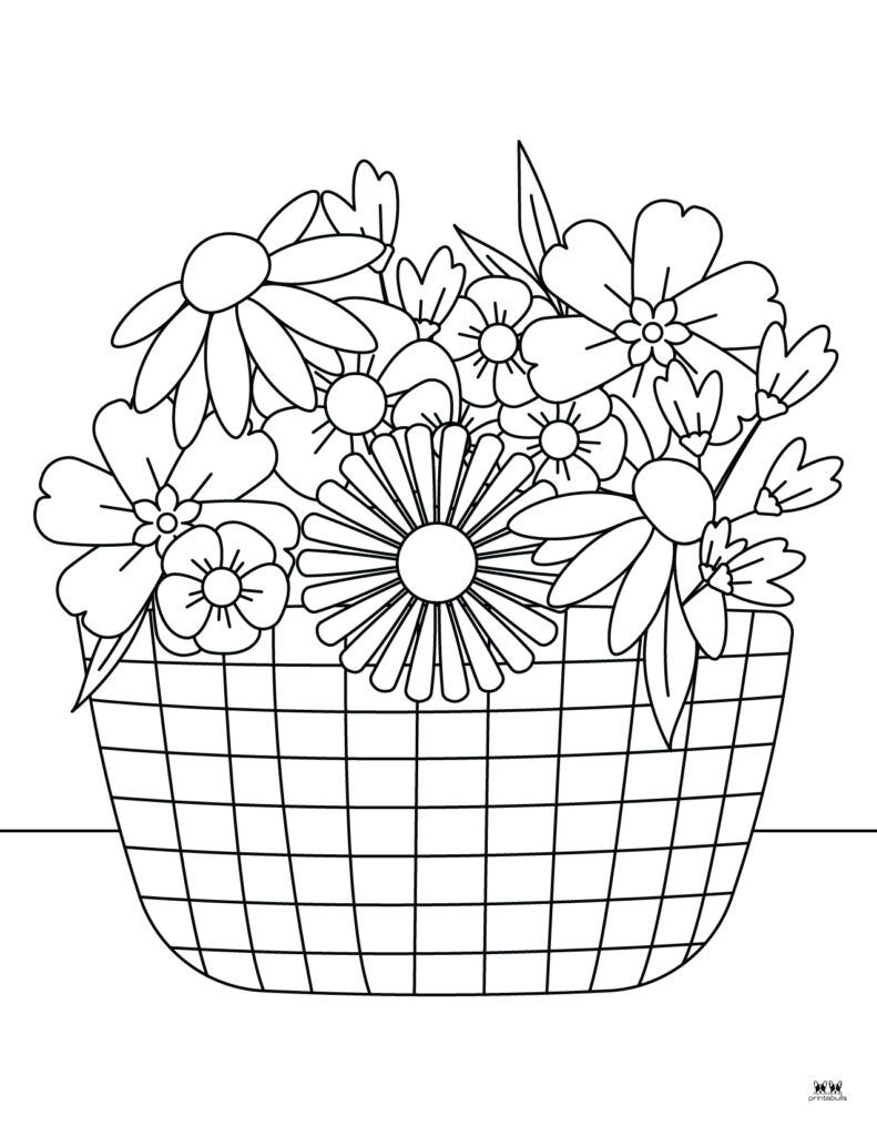 Printable-Basket-Flower-Coloring-Page-1