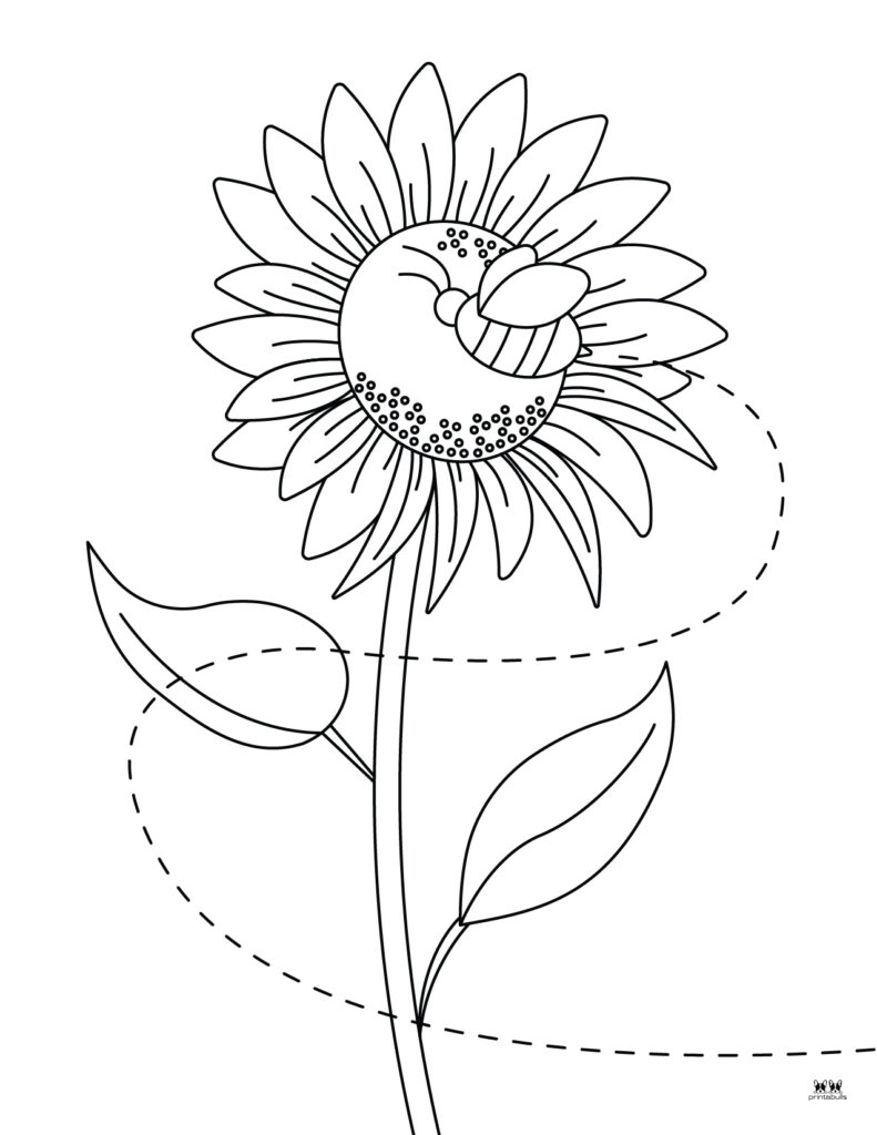 Printable-Bee-Flower-Coloring-Page-2