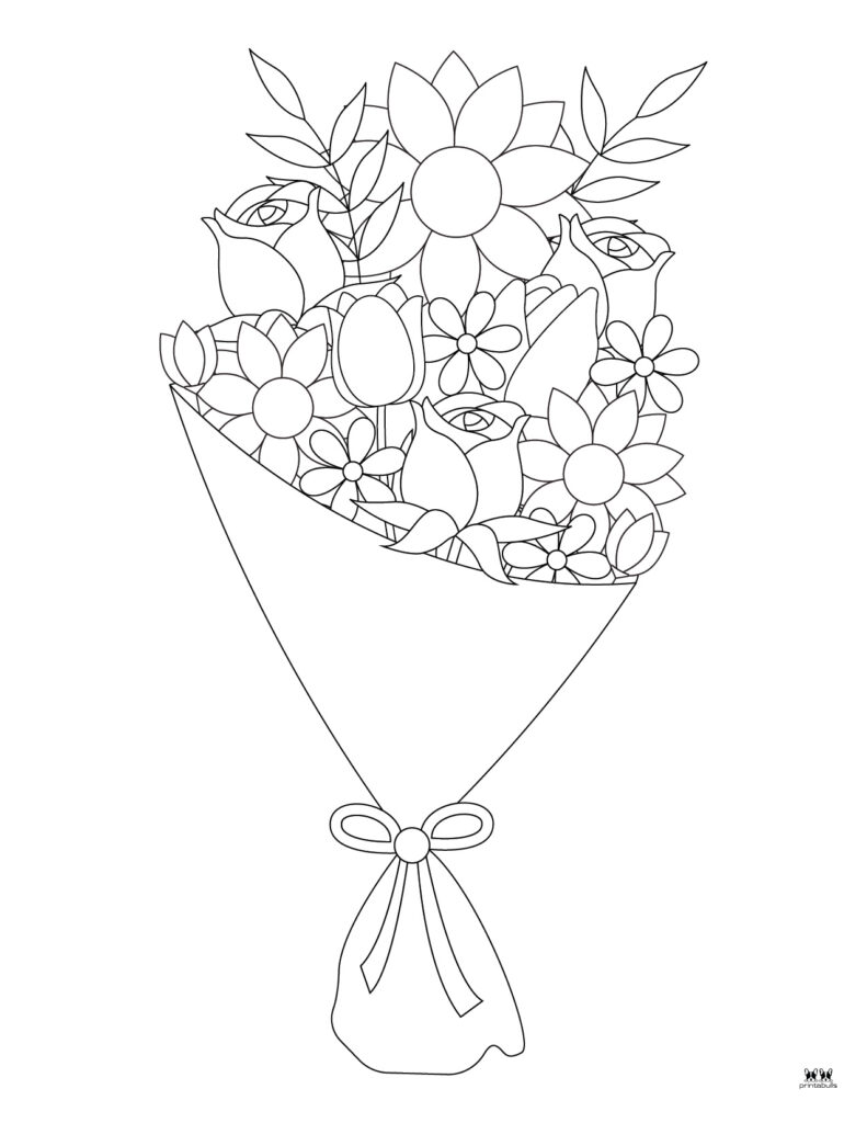Printable-Bouquet-Flower-Coloring-Page-3