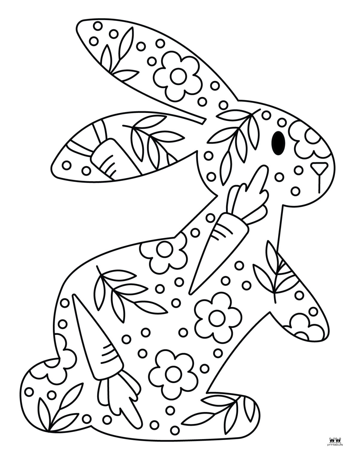 Easy Bunny Coloring Pages Easy Bunny Coloring Pages