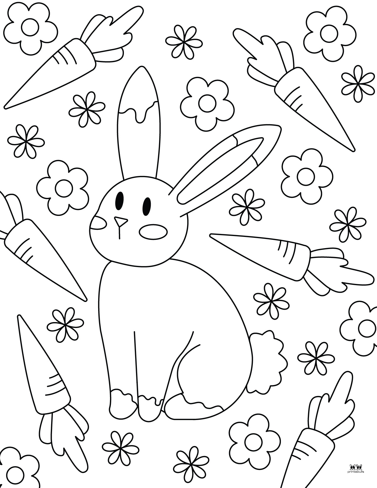 Free Bunny Colouring Pages