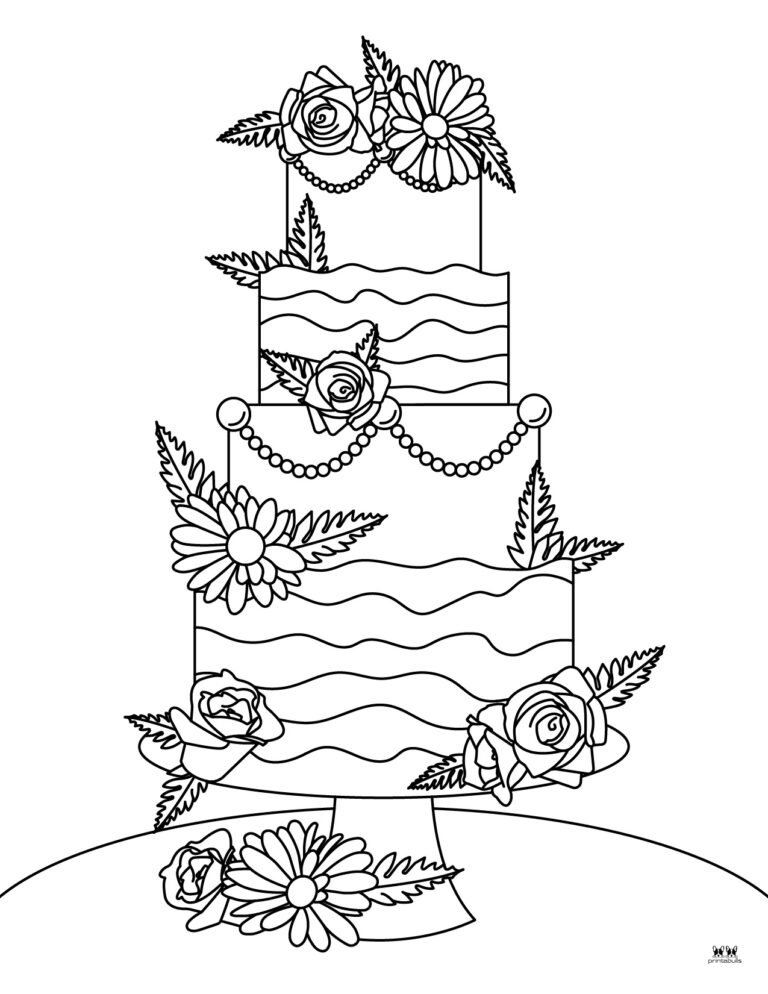 Cake Coloring Pages - 25 FREE Pages | Printabulls