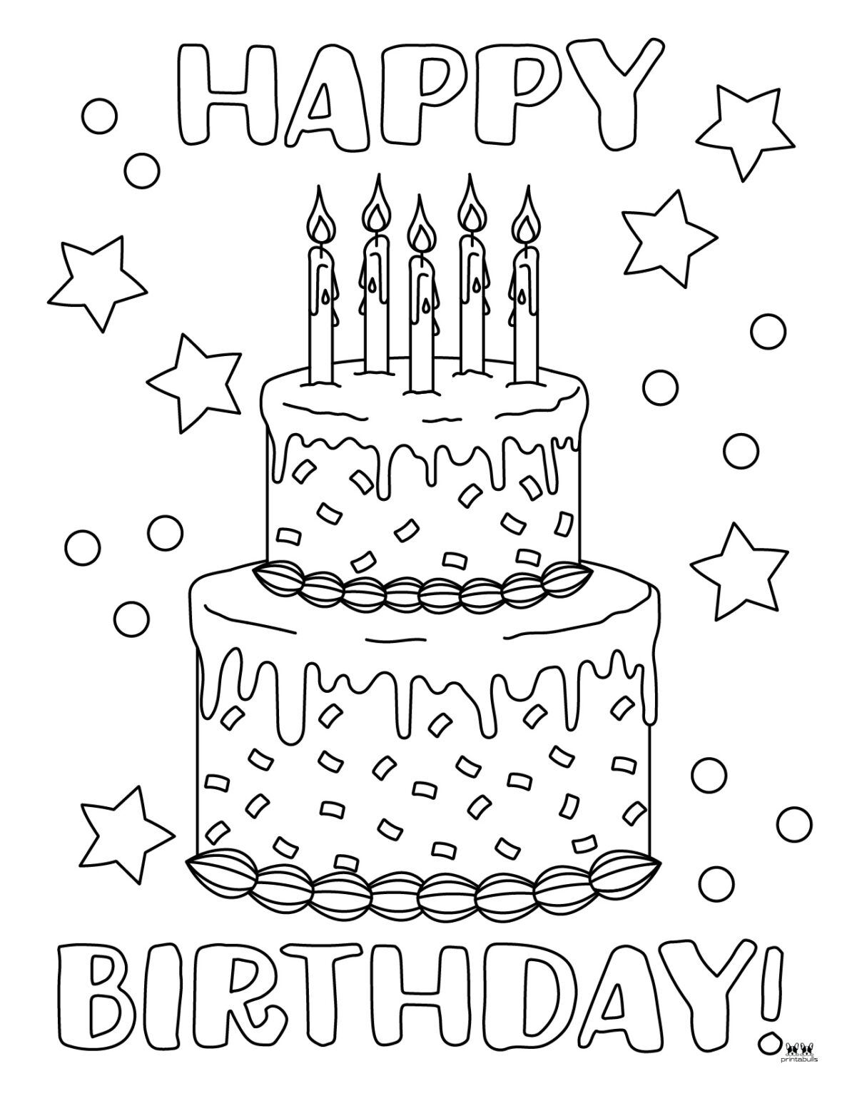 10 Cute Cake Coloring Pages for Sweet Fun