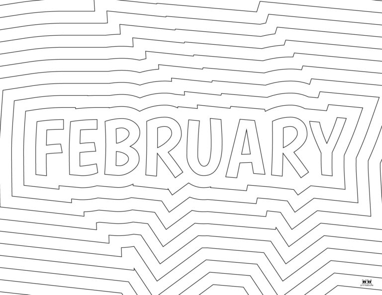 February Coloring Pages 25 FREE - Printable February Coloring Page 8 768x594 