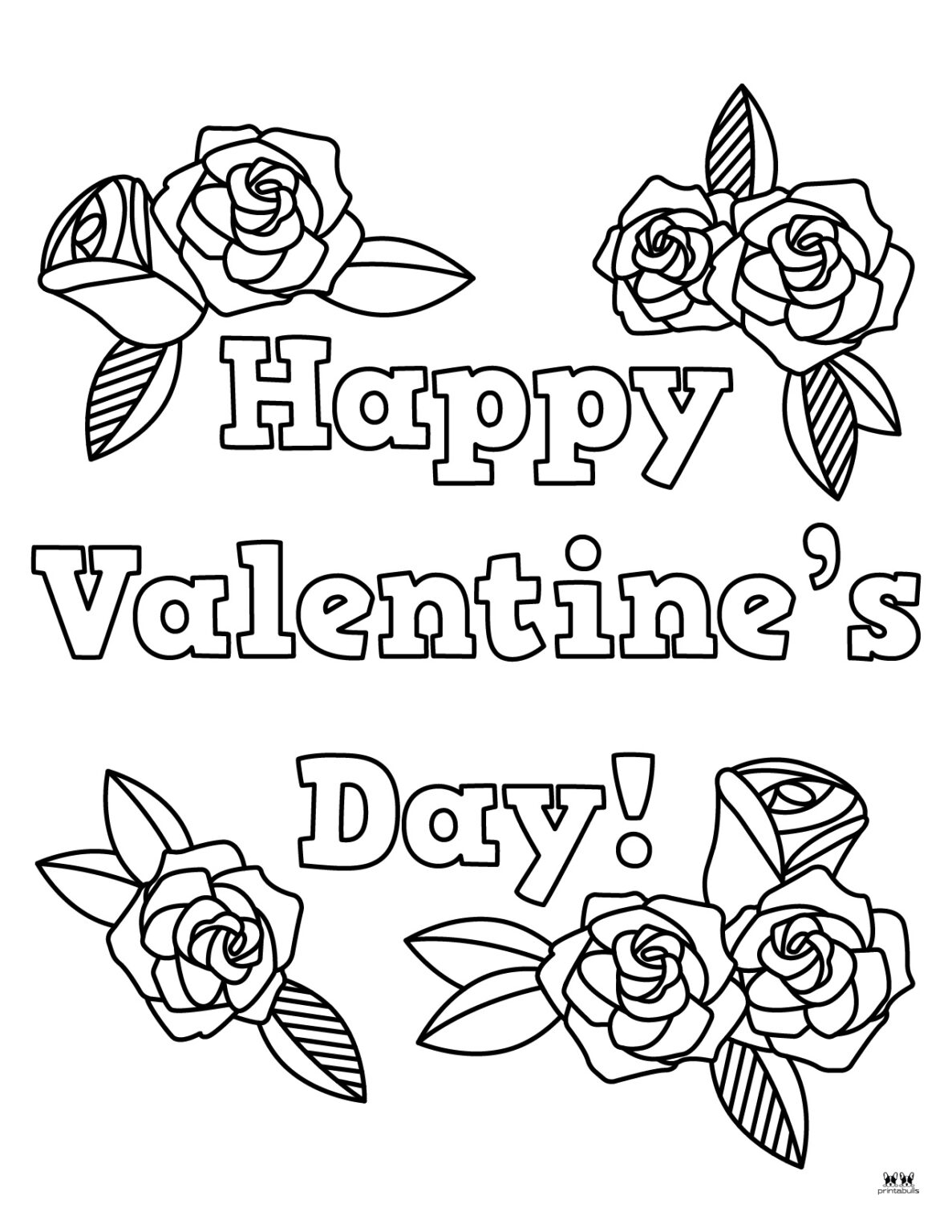Happy Valentine s Day Coloring Pages 34 Pages Printabulls