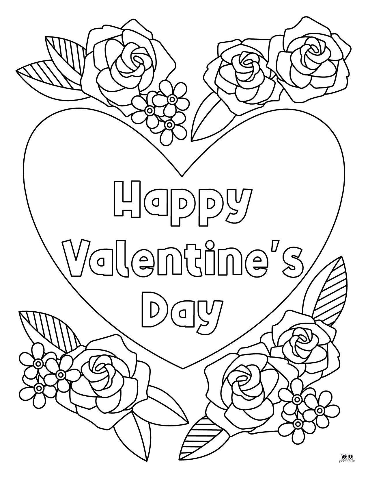 Happy Valentine's Day Coloring Pages 34 Pages Printabulls