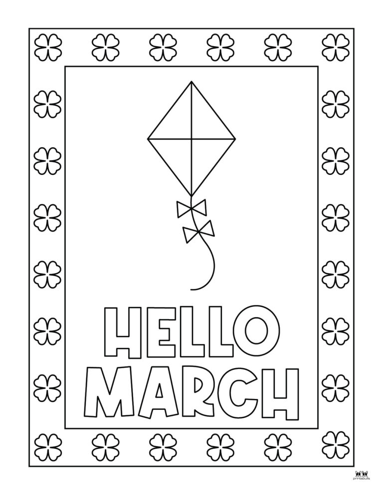 March Coloring Pages 25 FREE - Printable March Coloring Page 12 768x994