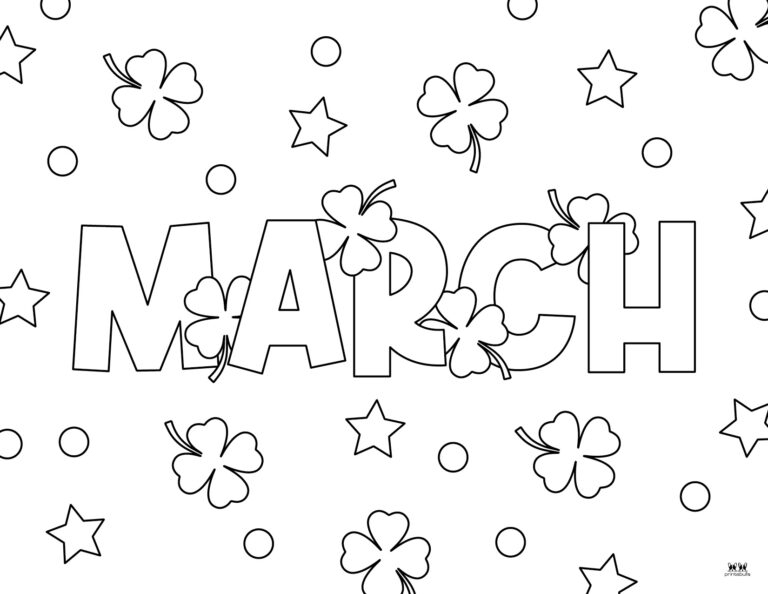 March Coloring Pages - 25 FREE Printable Pages | Printabulls