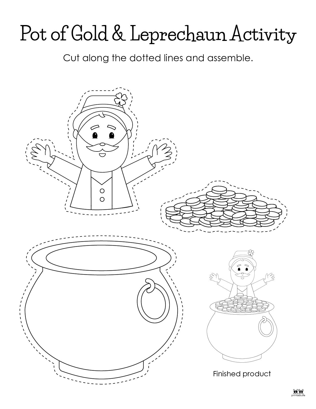 Pot of Gold Templates & Coloring Pages 33 Pages Printabulls