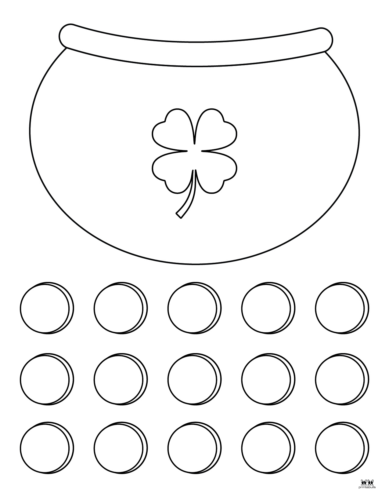Pot of Gold Templates & Coloring Pages 33 Pages Printabulls