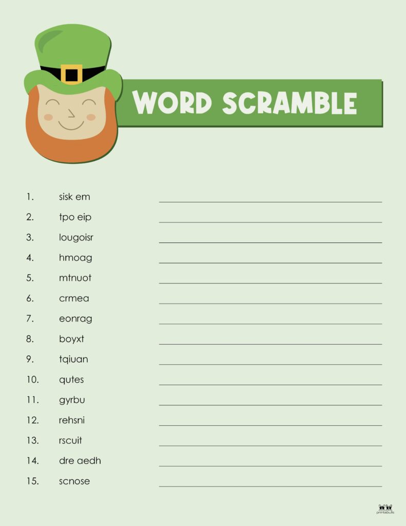Printable-St-Patricks-Day-Word-Scramble-Medium-5