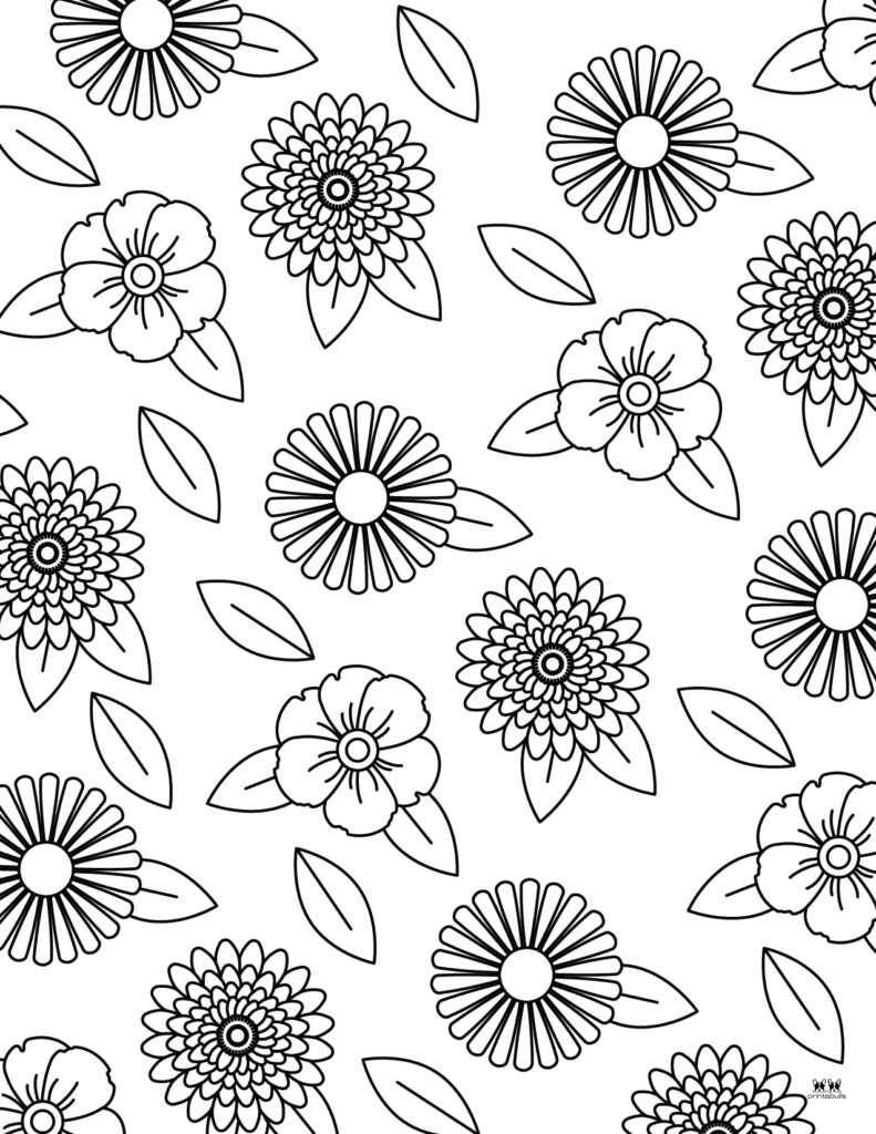 Printable-Summer-Flower-Coloring-Page-3