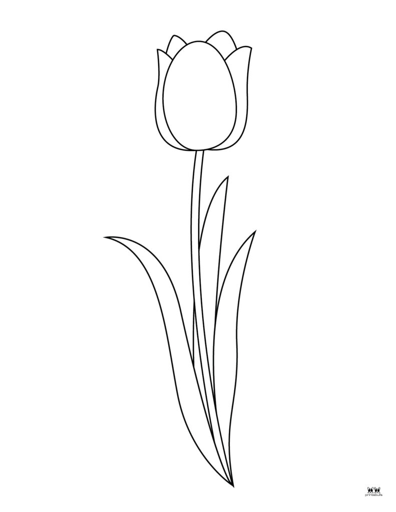Printable-Tulip-Flower-Coloring-Page-1