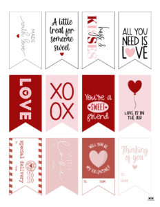 Valentine Tags - 300 FREE Printable Tags | Printabulls