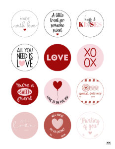 Valentine Tags - 300 FREE Printable Tags | Printabulls