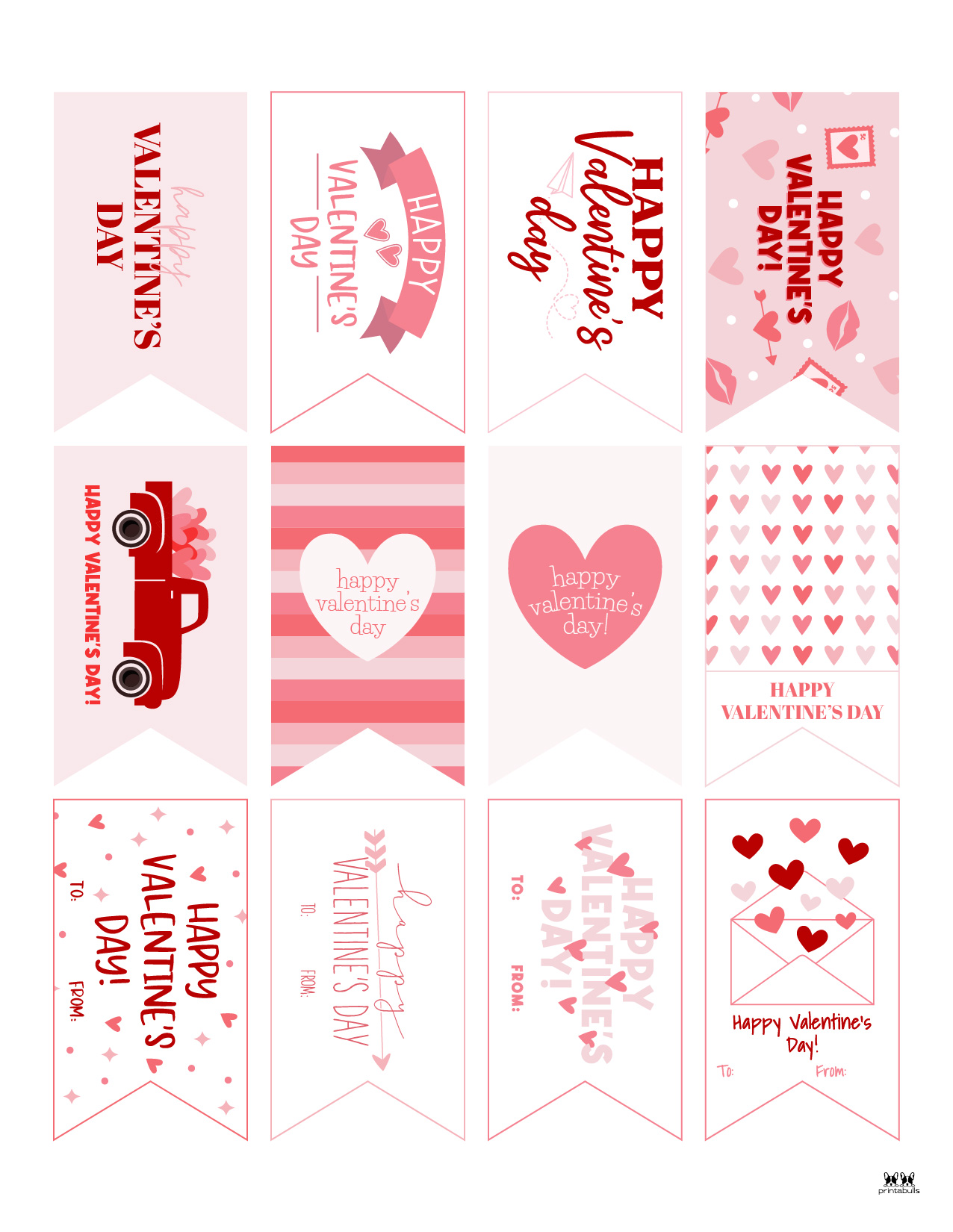 Valentine Tags 300 FREE Printable Tags PrintaBulk