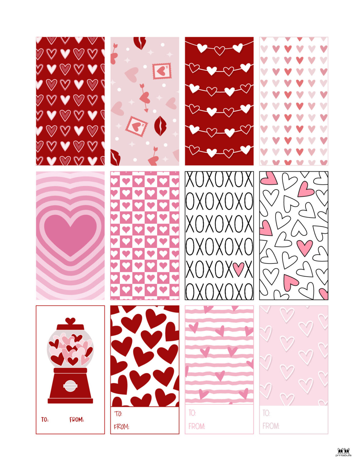 Valentine Tags - 300 FREE Printable Tags | Printabulls
