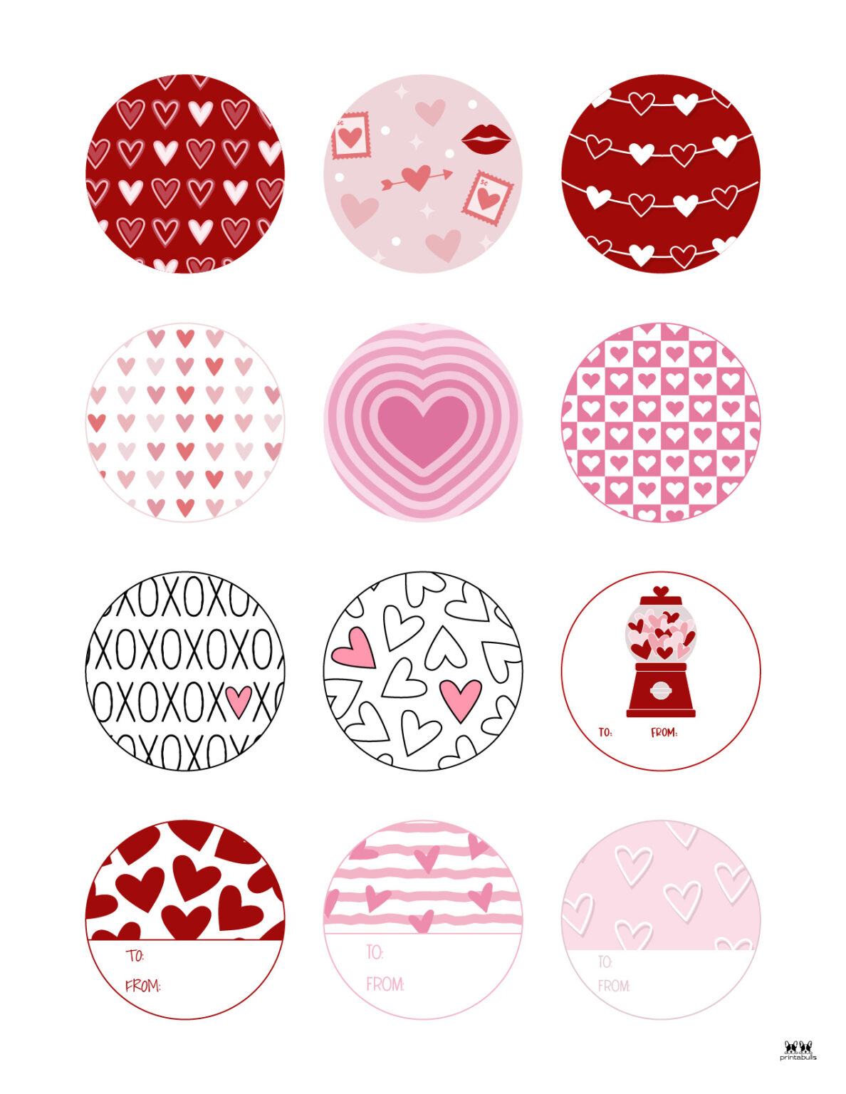 Valentine Tags 300 FREE Printable Tags Printabulls
