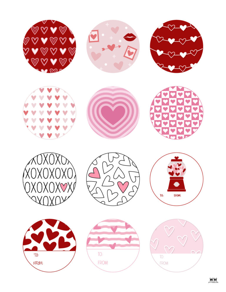 Valentine Tags - 300 FREE Printable Tags | Printabulls