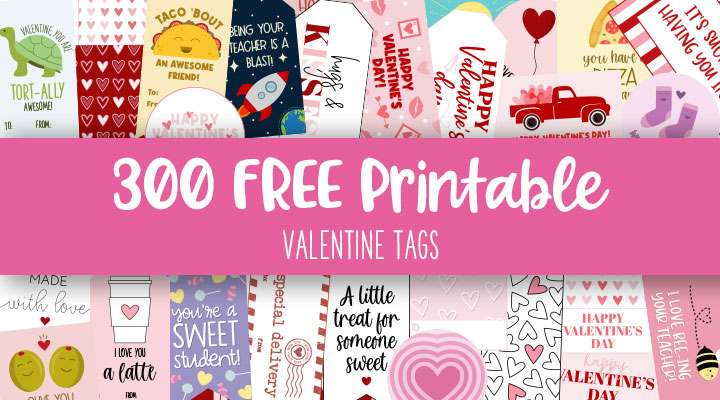 Valentine Tags - 300 FREE Printable Tags | Printabulls