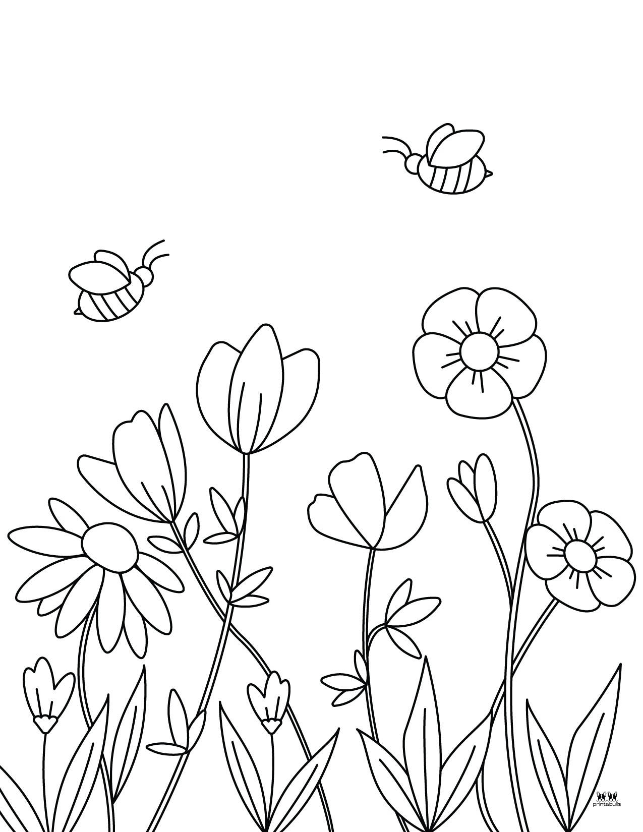 Flower Coloring Pages 50 FREE Printable Pages Printabulls