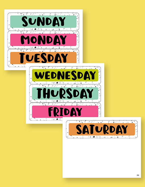 Days Of The Week Printable Labels Printable Free Templates