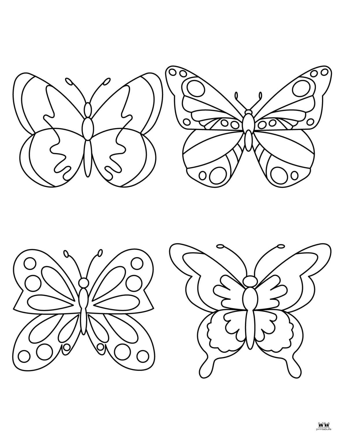 Butterfly Coloring Pages - 50 FREE Pages | Printabulls
