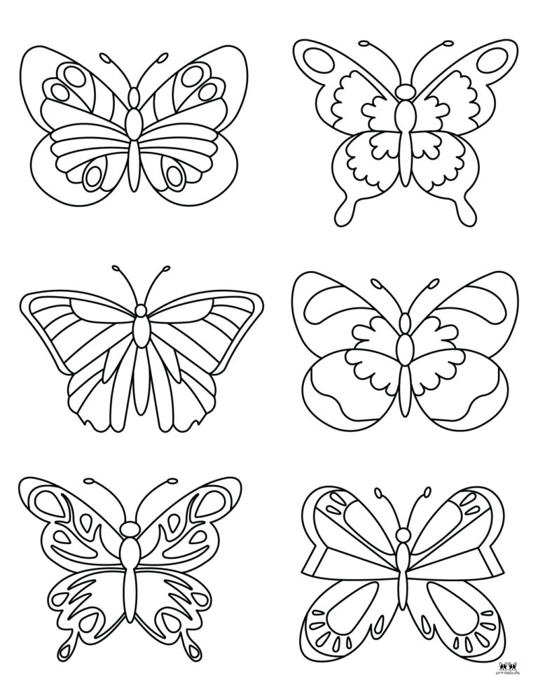 Butterfly Coloring Pages - 50 FREE Pages | Printabulls