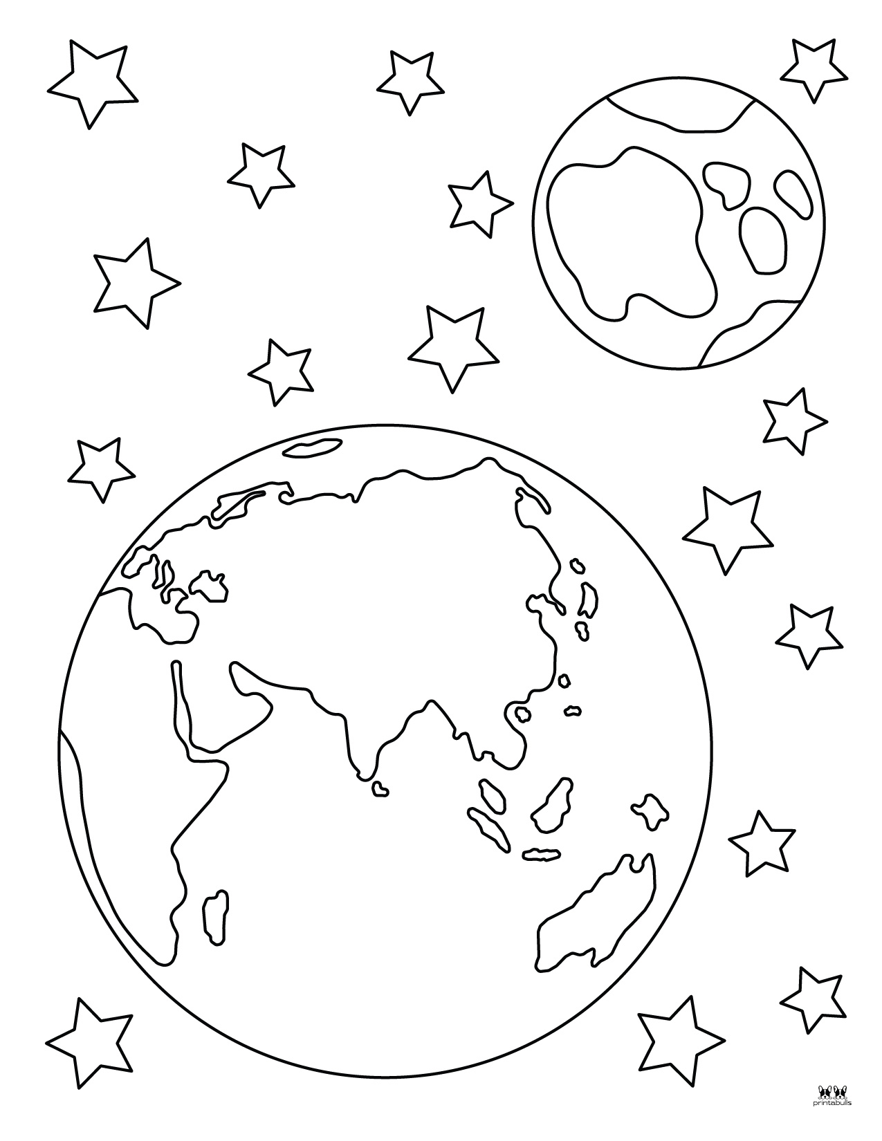Earth Coloring Page from Printabulls