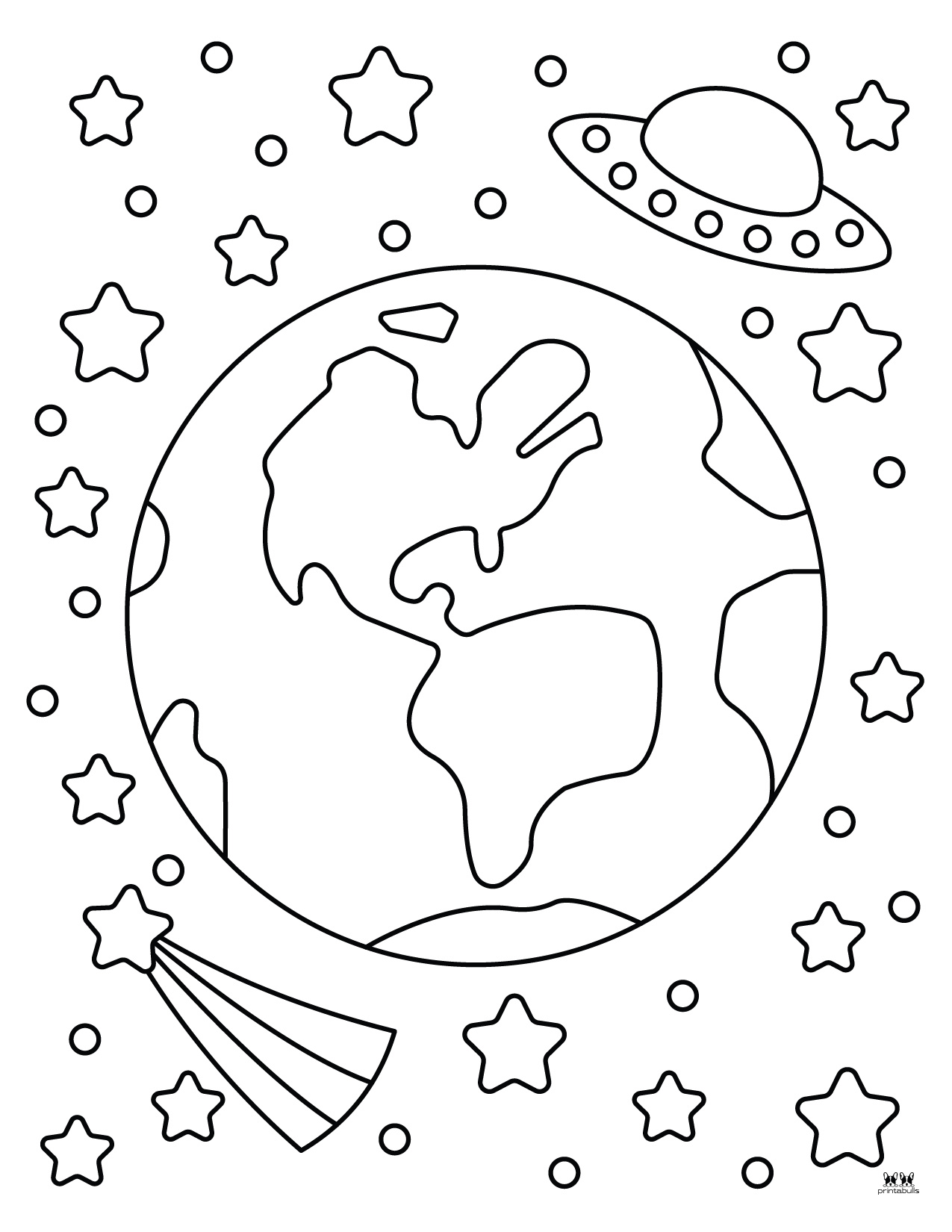 Earth Coloring Pages 25 FREE - Printable Earth Coloring Page 9
