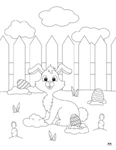 Easter Bunny Coloring Pages - 75 FREE Pages | Printabulls