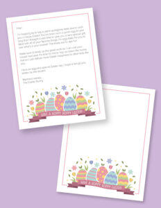 Easter Bunny Letters - 15 FREE Printable Letters | Printabulls