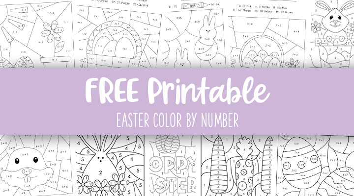 Easter Color By Number 10 FREE Printable Pages Printabulls