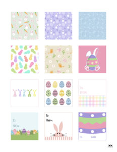 Easter Tags - 300 FREE Printable Gift Tags | Printabulls